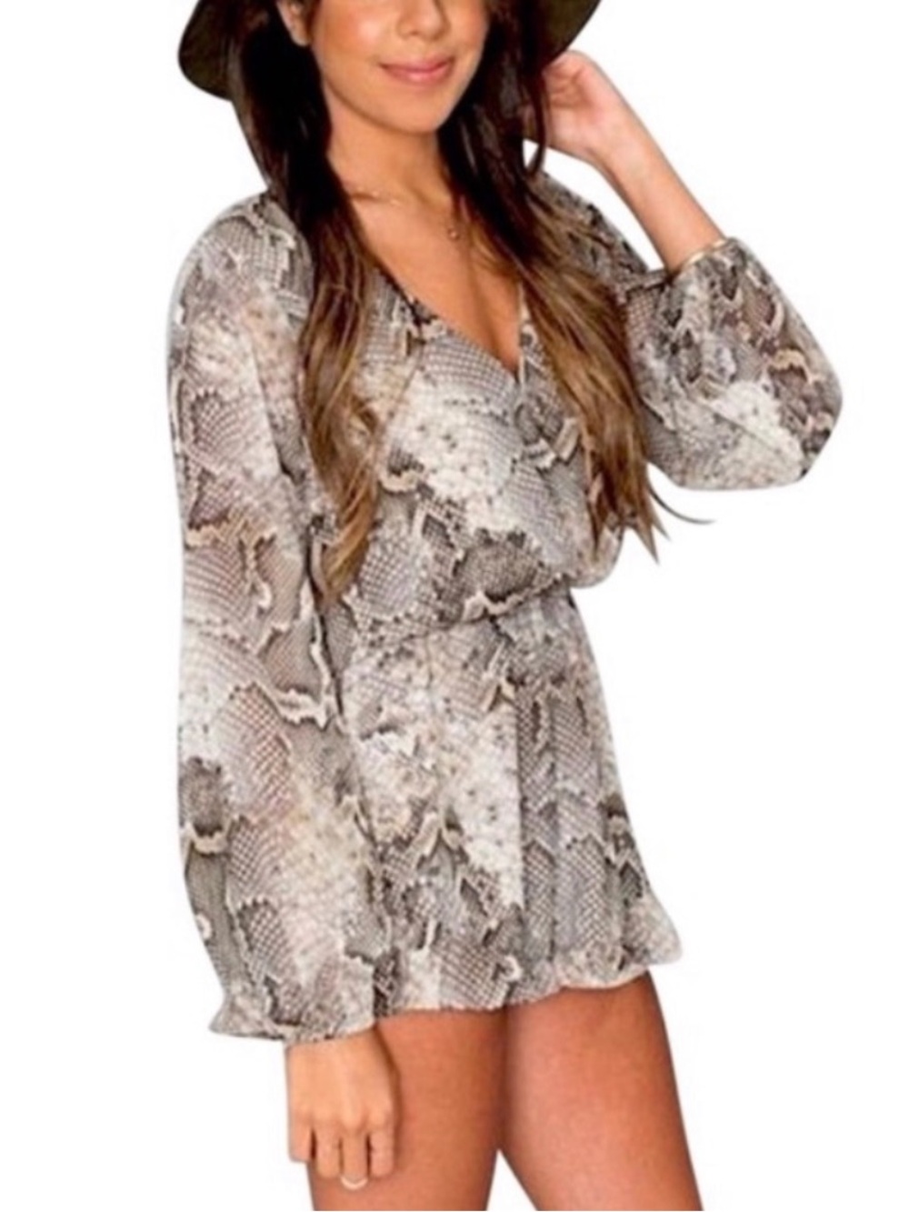 Show Me Your Mumu Rocky Snakeskin Romper